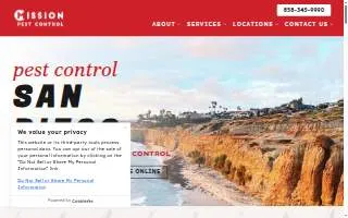 Mission Pest Control of San Diego website