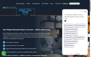 San Diego Personal Injury Lawyer - Mova Law Group of La Presa website