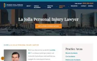 Pines Salomon Personal Injury Lawyers website