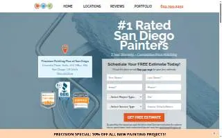 Precision Painting Plus of San Diego website