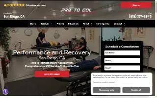 PRO TO COL Sport Systems website