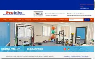 ProActive Physical Therapy and Sports Medicine: Carmel Valley website