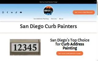 San Diego Curb Painters website
