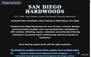 San Diego Hardwoods Dustless Hardwood and Bamboo Floor Refinishing Installation Repairs and Deep Cleaning