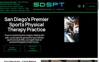 SD Sports Physical Therapy website