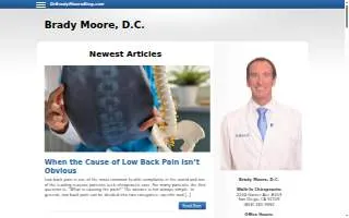 Walk-In Chiropractic of San Diego website