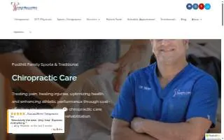 Foothill Family Chiropractic of San Dimas website