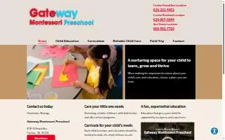 Gateway Montessori Preschool website