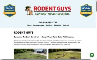 Rodent Guys Gopher & Pest Control website