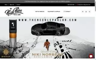 The Needle Parlor Tattoo Supply website