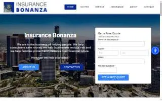 Insurance Bonanza website