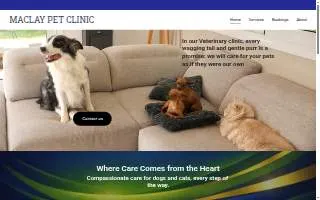 Maclay Pet Clinic website