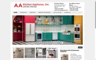 AA Kitchen Appliance Inc. website