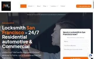 Ace Locksmith SF website