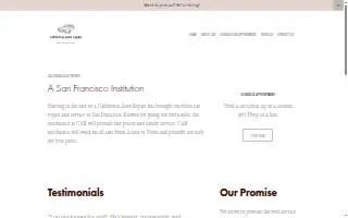 California Auto Repair Services website