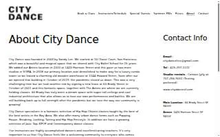 City Dance Studios website
