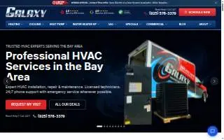 Galaxy Heating & Air Conditioning of San Francisco website