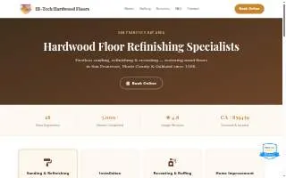 Hi Tech Hardwood Floors website