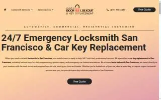 Locksmith Door Lockout & Key Replacement website