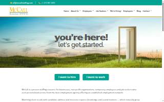 McCall Staffing Services website