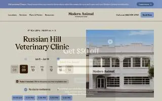 Modern Animal Russian Hill website
