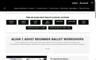 Align Ballet Method San Gabriel website