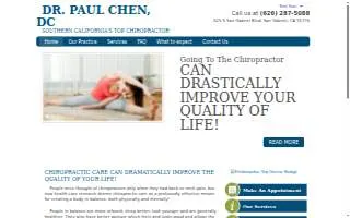 Chen Chiropractic website