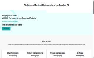 Clothing & Product Photography Studio