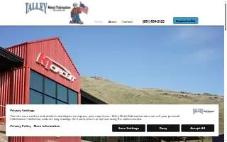Talley Metal Fabrication website
