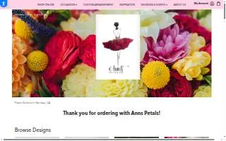 Ann's Petals website