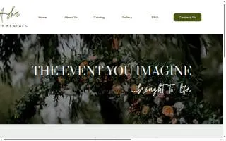 Asha Party Rentals website