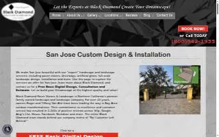 Black Diamond Paver Stones & Landscape, Inc. of San Jose website