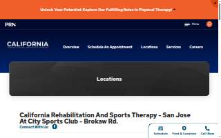 California Rehabilitation and Sports Therapy - San Jose at City Sports Club, Brokaw Rd