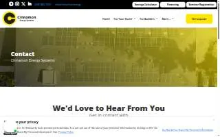 Cinnamon Energy Systems website