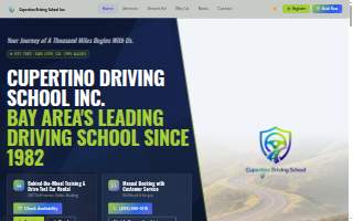 Cupertino Driving School website