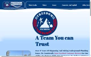 Freedom Underground Plumbing -- Solving your Water, Sewer and Electrical Conduit Needs