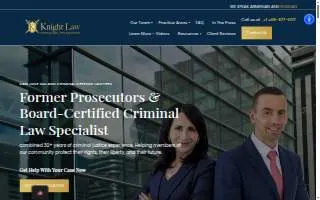 Knight Law, Criminal Defense of San Jose website