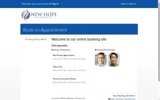 New Hope Chiropractic of San Jose website