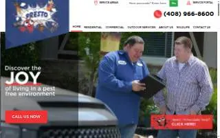 Presto Pest Control, Inc. website