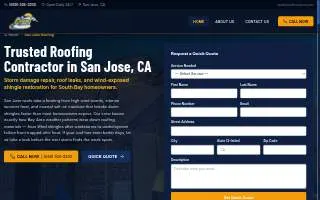 Quality Roofer San Jose website