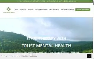 Trust Mental Health of San Jose website