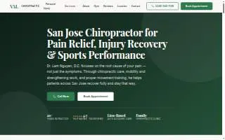 VAL Chiropractic website