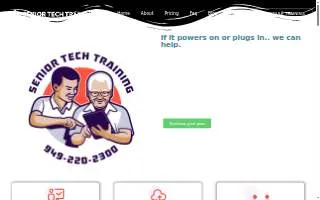 Senior Tech Training website
