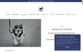 Athens Dog Training of San Leandro website