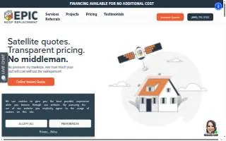 Epic Roof Replacement website