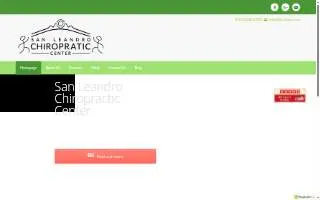 San Leandro Chiropractic Center website