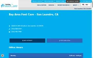 Bay Area Foot Care of San Lorenzo website