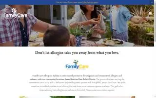 FamilyCare Allergy & Asthma of San Lorenzo website