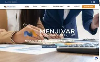 Menjivar & Company CPAs, Inc of San Lorenzo website