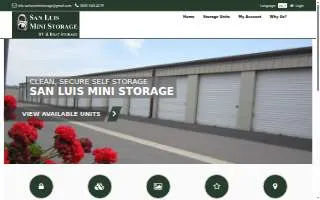 San Luis Mini Storage website